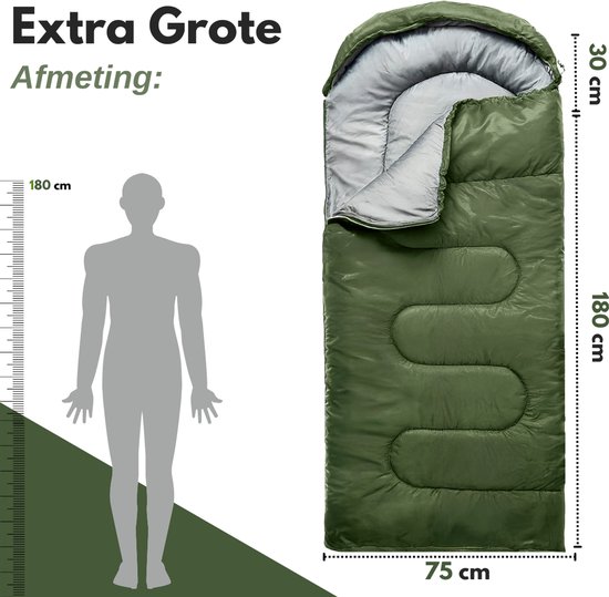 Sac de couchage momie Vertrex Tri-Season Adventure - Sacs de couchage Adultes - Camping - Vert