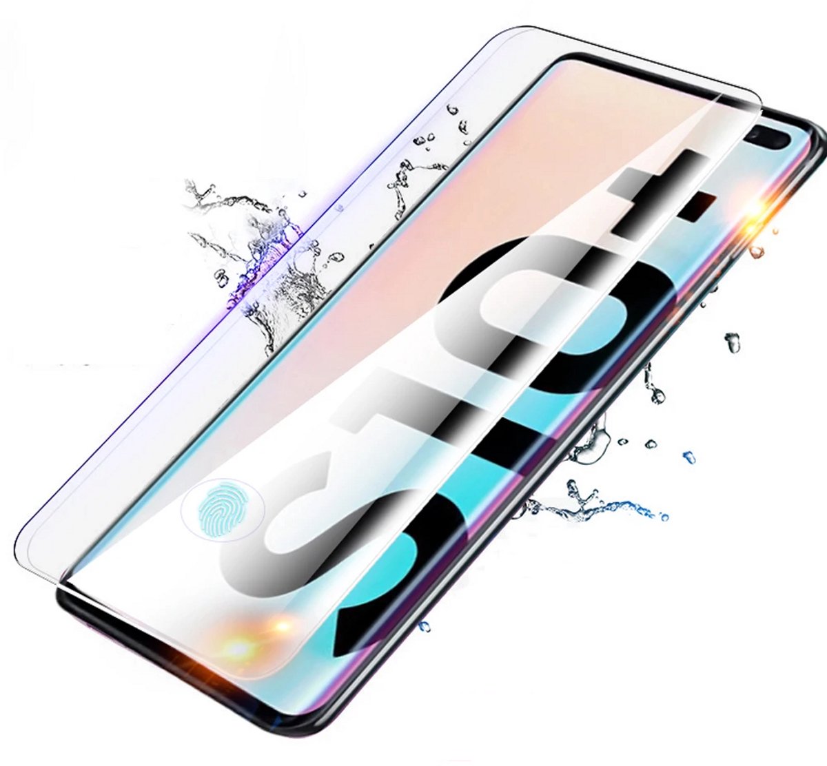 DrPhone Samsung Galaxy S10 Glas - Tempered Glass 3D – Volledige Dekking - Schermbeschermer - Gehard Glas