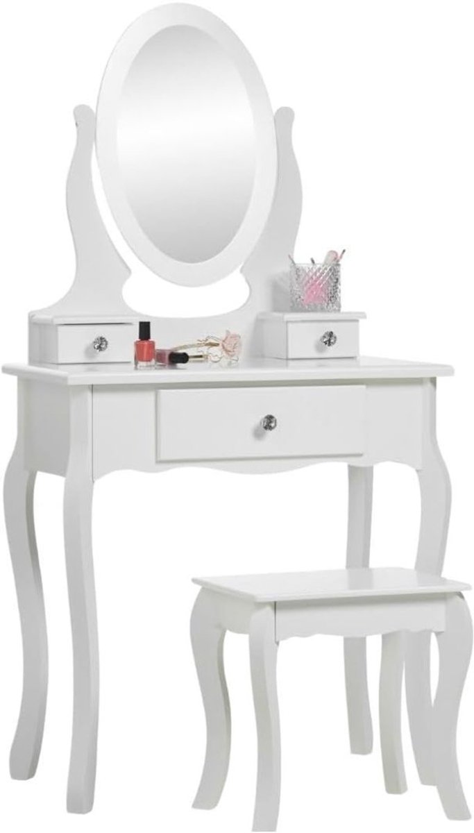 VELTRR® Make Up Tafel met Spiegel - Kaptafel - Voor Vrouwen & Meisjes