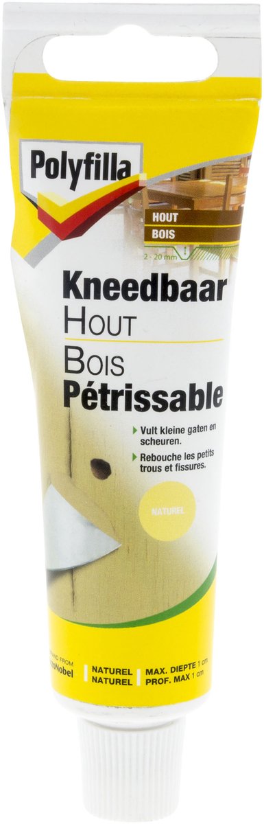 Polyfilla - Kneedbaar Hout - Naturel - Polyfilla - 75 G