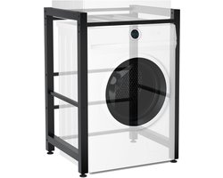 CLP Medina Wasmachinerek - Wasmachine verhoger - Wasmachine Sokkel - Universele Wasmachine Onderstel - Voor 2 huishoudelijke apparaten zwart
