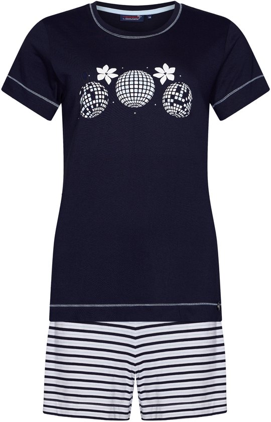 Dames Shortama Rebelle - Dancing Queen - Bio Katoen - Blauw - Maat 36