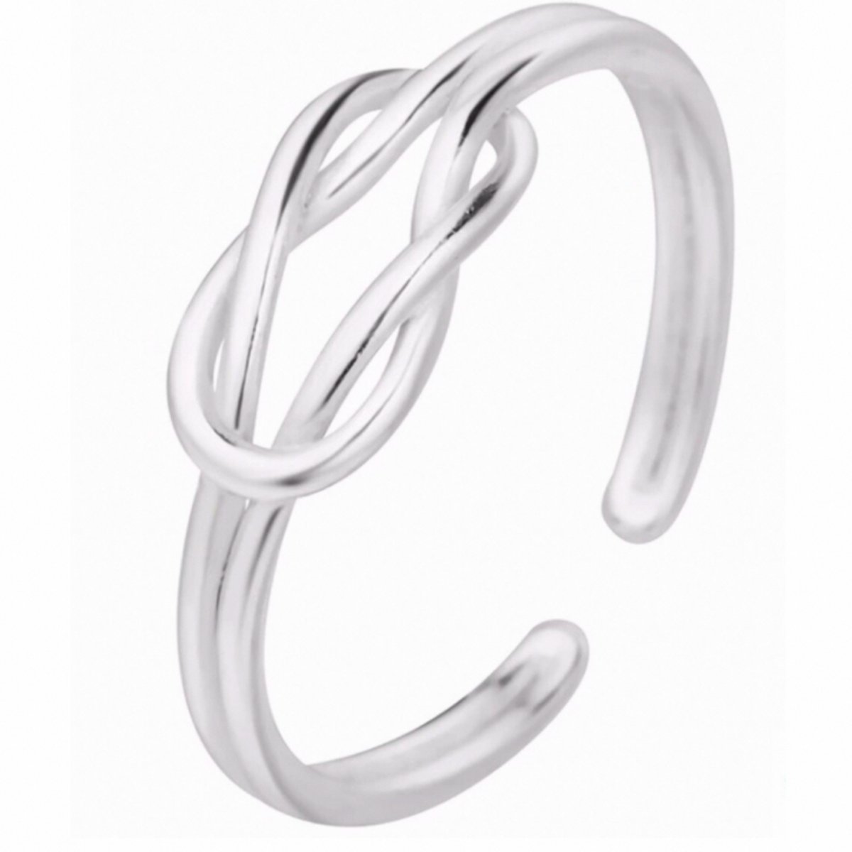 Teenring Myrna zilver verstelbaar Infinity - Charme Bijoux
