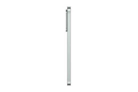 Zijaanzicht van een dunne, lichtgroene Samsung Galaxy A56 5G.