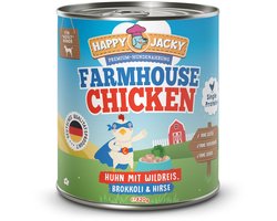HAPPY JACKY Mono 6x820gD - Kip met wilde rijst, broccoli & gierst
