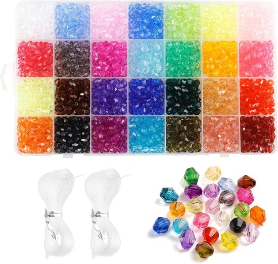 Perlin Preciosa Boheemse kristalkralen 4mm dubbele kegel Tsjechische kralen glasgeslepen kralen glaskralen, Bicone kralen 40 Stk (Crystal Copper AB