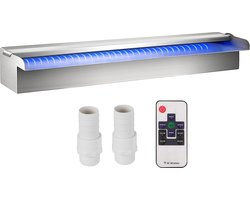 VEVOR Zwembadfontein, Vijverzilver 304 Roestvrijstalen Cascade Buitenbassin Met Waterpijp Die Lang Meegaat en Een Vleugje Toevoegt Aan Uw Vijver Of Zwembad