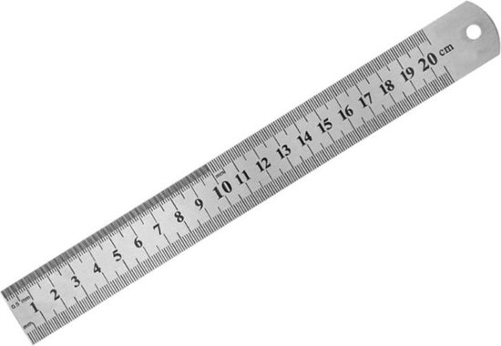 DW4Trading Acier inoxydable Règles 15 cm, 20 cm et 30 cm - Bâton de coupe en pouces et mm - 3 pièces