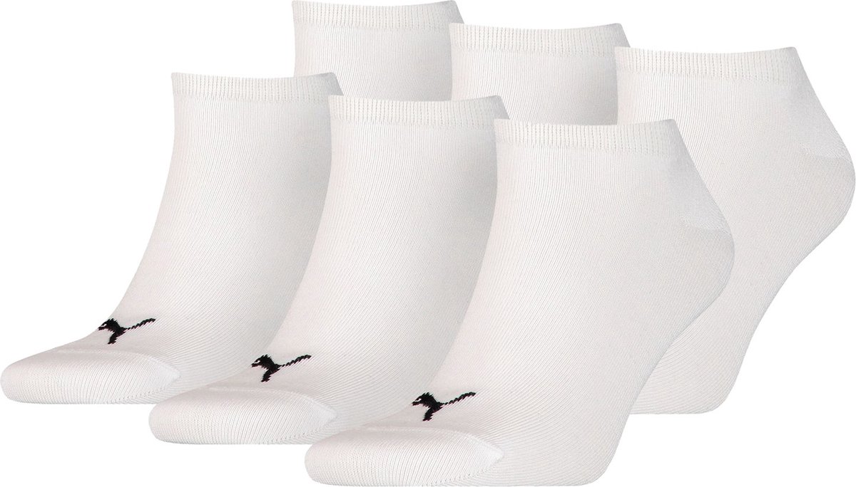 SOKKEN 6 paar Puma sneaker onzichtbare sokken 49 Unisex sokken voor dames en heren Wit