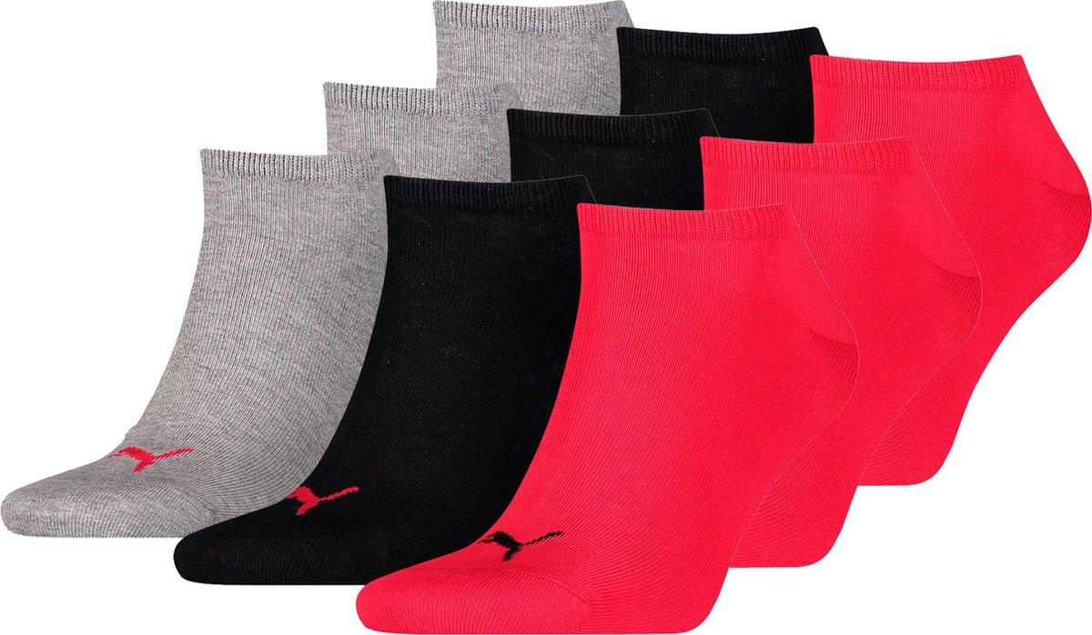 SOKKEN 9 paar Puma sneaker onzichtbare sokken 49 Unisex sokken voor dames en heren Zwart