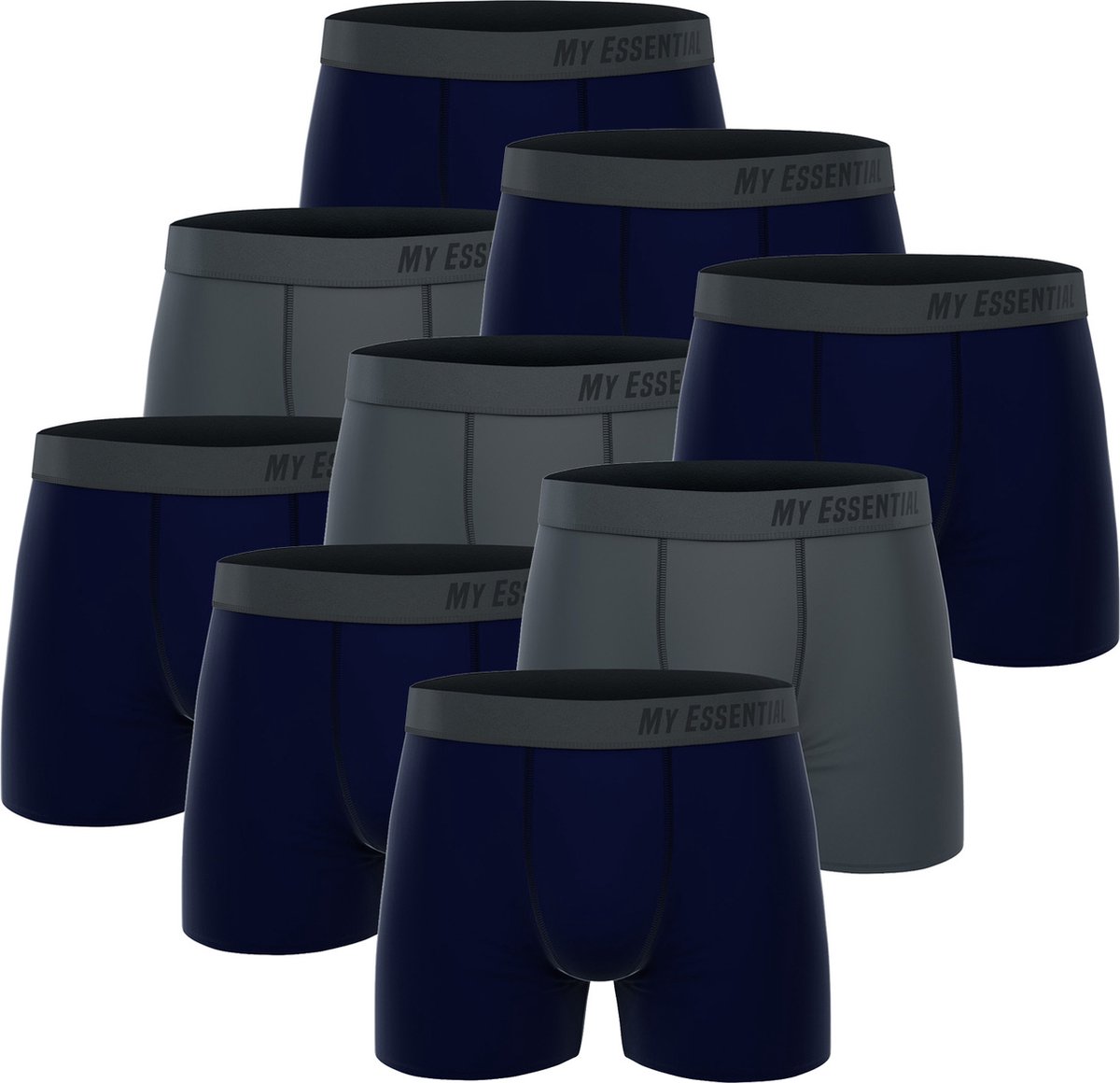 BOXERS 9 PACK My Essential Clothing Basic Boxershorts Katoen Biologische herenshorts Ondergoed MYE1BCX3