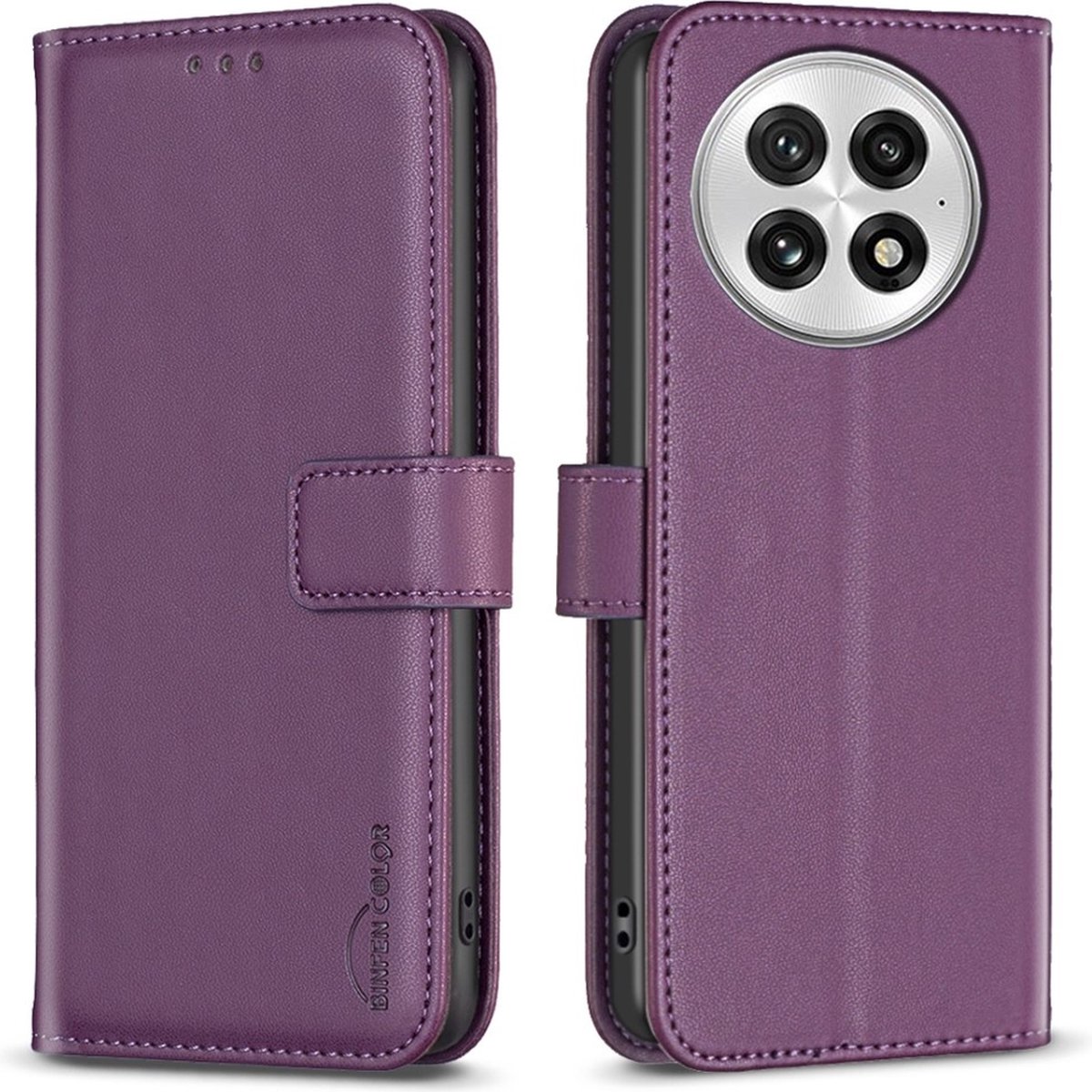 BINFEN Hoesje - Geschikt voor OnePlus 13 Hoesje - BINFEN Book Case - Paars