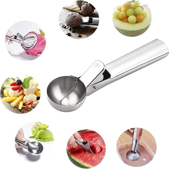 IJsboltang - 6 Cm - Rvs Ijsschep voor Ijsbollen - Portioneerlepel
