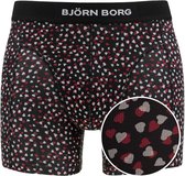 Valentijnsdag heren ondergoed boxers zachte comfortabele liefde hart kleurrijke hart print grappige boxers Valentijnsdag compressie boxer slips katoen boxers boxershorts boxers katoen, Paars, 3XL