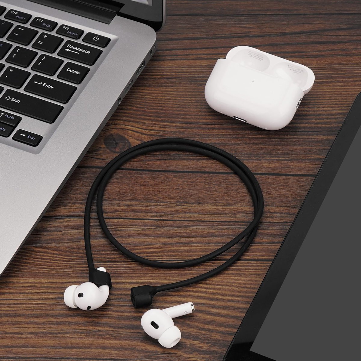 YONO Magnetische Band geschikt voor Apple Airpods - 4 3 2 1 - Pro - Siliconen Koord voor Oordopjes Draadloos - Anti Lost Strap - 80cm - Zwart – foto 7