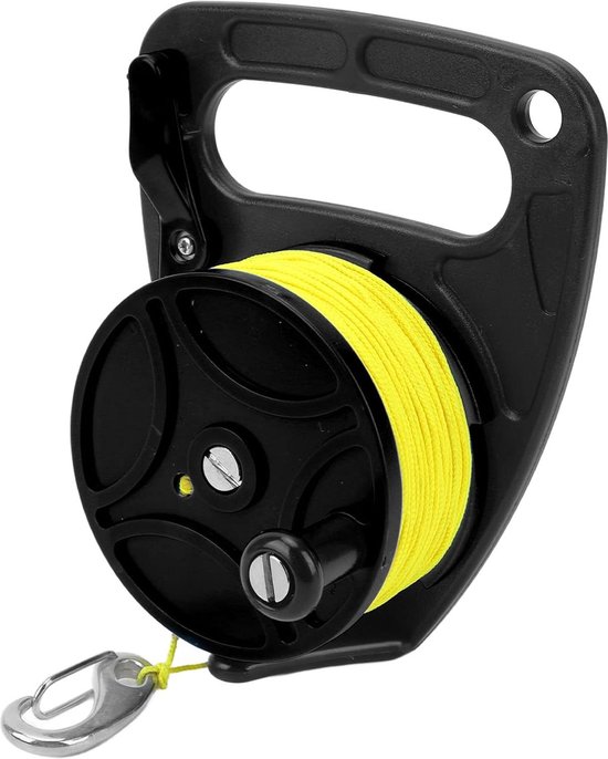 Diving Reel with Anchor Rope Spool & Clip - 83m Wire for Cave