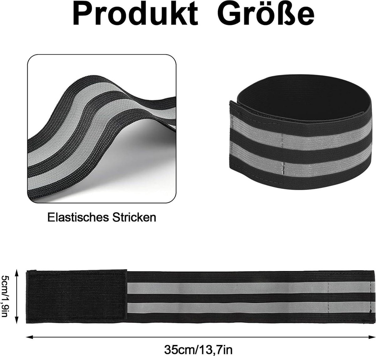 Fiets Broekklemmen met reflectoren - Geel - One-Size Broekclip
