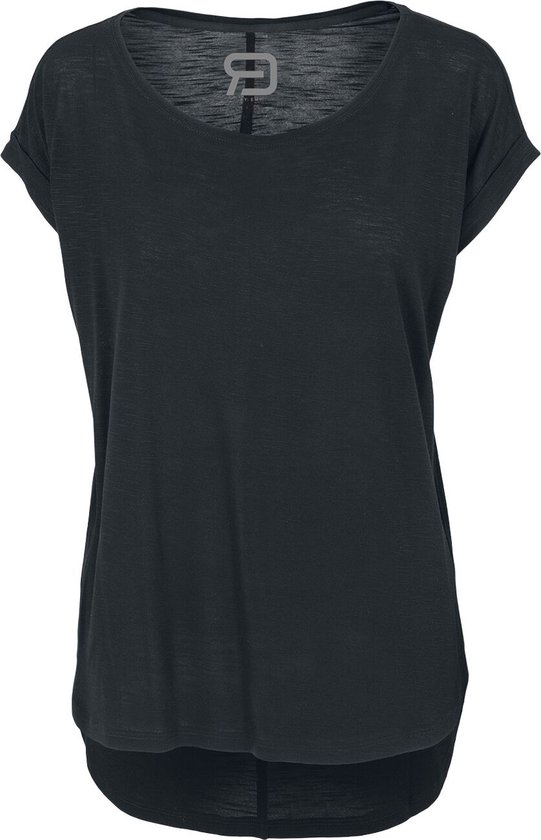 R.E.D. Rock-Engineered Design Zwart los T-shirt - Dames - L