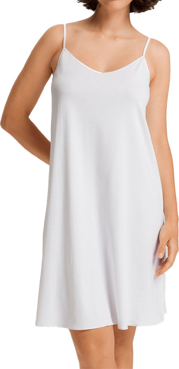 Hanro Sleepshirt Spaghettidress Cotton Silk white