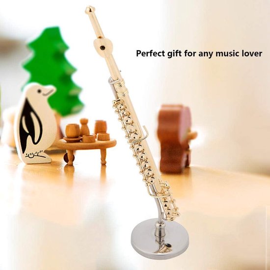 Miniatuur Klarinet Miniatuur Hobo Model Mini Muziekinstrument Poppenhuis Model Case voor Poppenhuis Muziek Woondecoratie