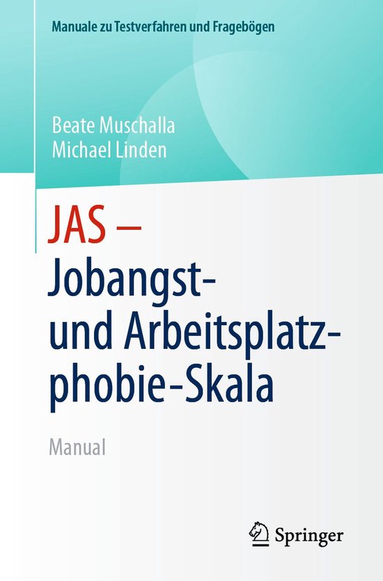 Manuale zu Testverfahren und Fragebögen - JAS - Jobangst- u ... - cover