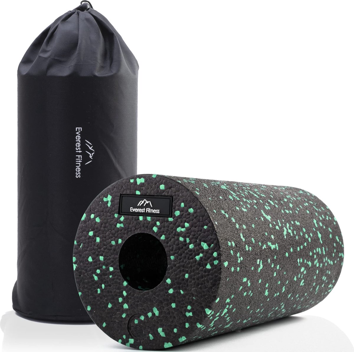 EVEREST FITNESS foam roller massage 30 cm - Medium tot harde massage roller - Met tas en oefeningen boek - Voor tijdens of na sport - Ter ontspanning