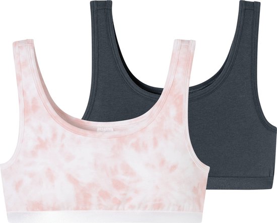 SCHIESSER Pure Rib bralette (1-pack), dames bustier dubbelrib biologisch katoen zwart