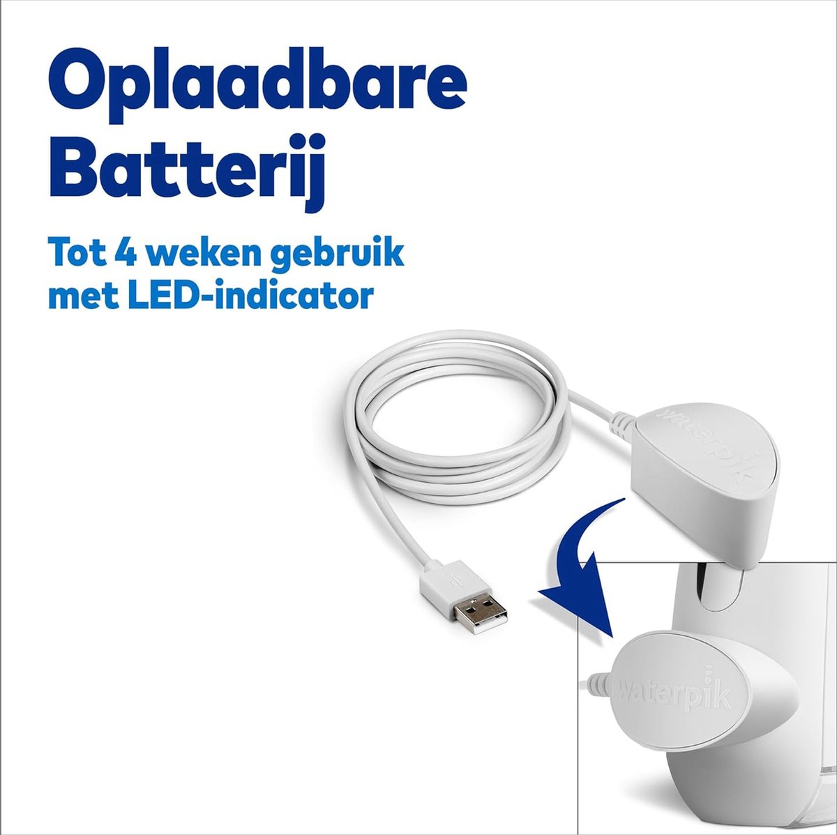 Waterpik Waterflosser Draadloos Advanced WP-580 Wit thumbnail 4