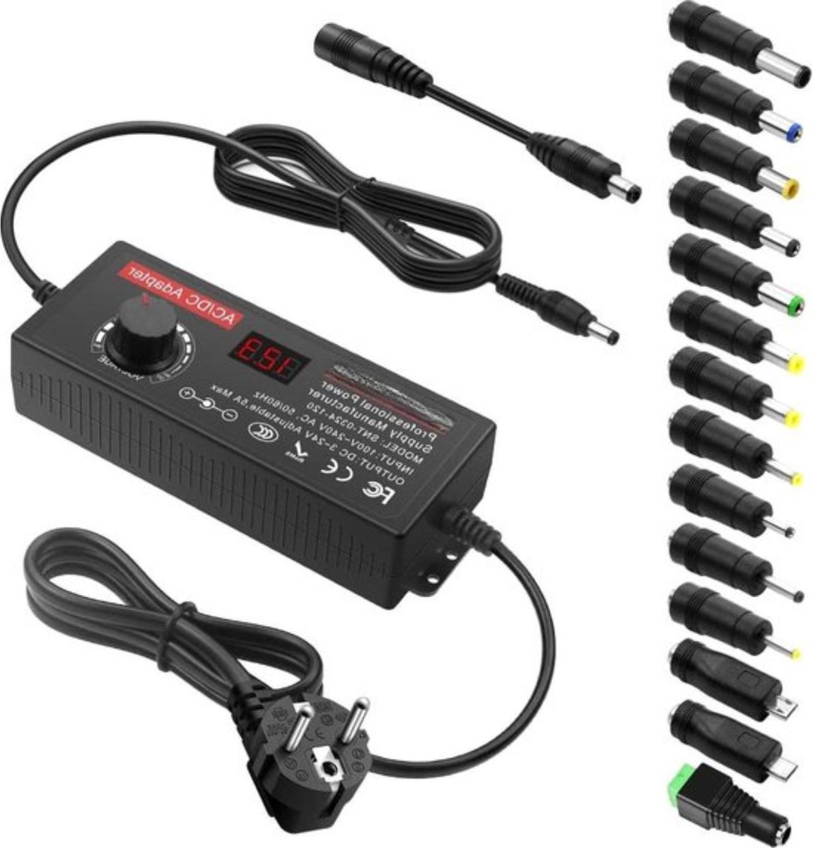 Universele Adapter - 3-24V Voeding - 120W - Geschikt Voor Elektronische Apparaten