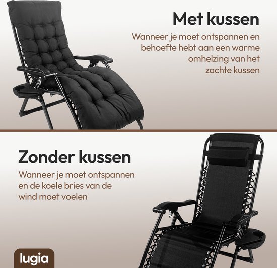 Opvouwbare ligstoel voor buiten en kamperen, 3 standen, beige