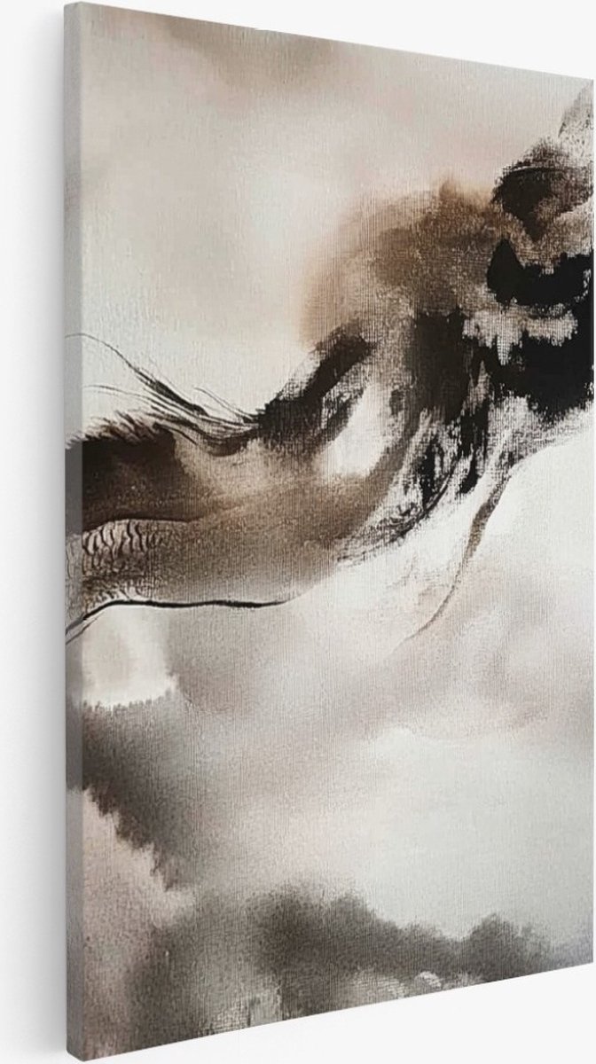Saammp Canvas Schilderij - Patroon - Simpel- Abstract kunstwerk - 40x60 - Foto op canvas - Wanddecoratie - Muurdecoratie Woonkamer - Slaapkamer decoratie - Canvas Print Multicolor