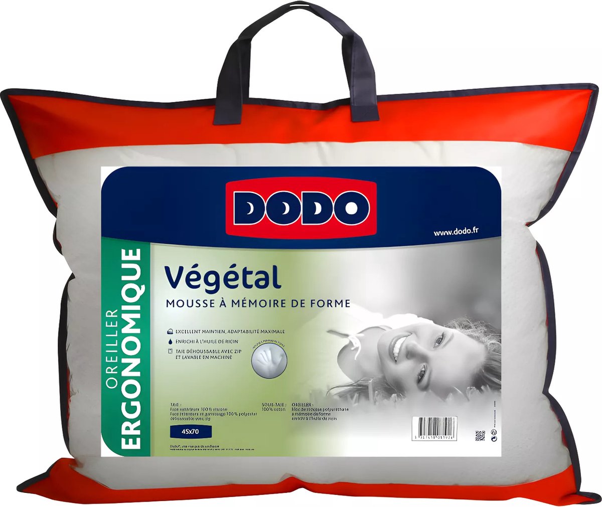 DODO Ergonomisch hoofdkussen met vormgeheugen DODO VEGETAL 45 x 70 cm