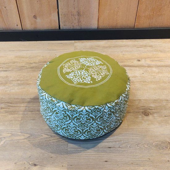 Om Namaste Meditatiekussen Design - Groen en Wit van Om Namaste — afbeelding 3