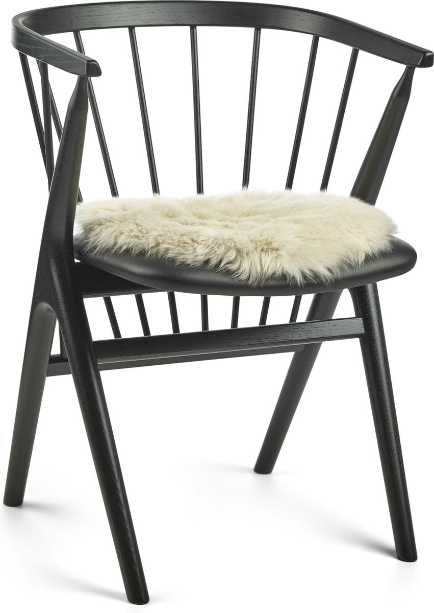 Sheepskin House - Langharige Schapenvacht Stoel Cover - D38 cm