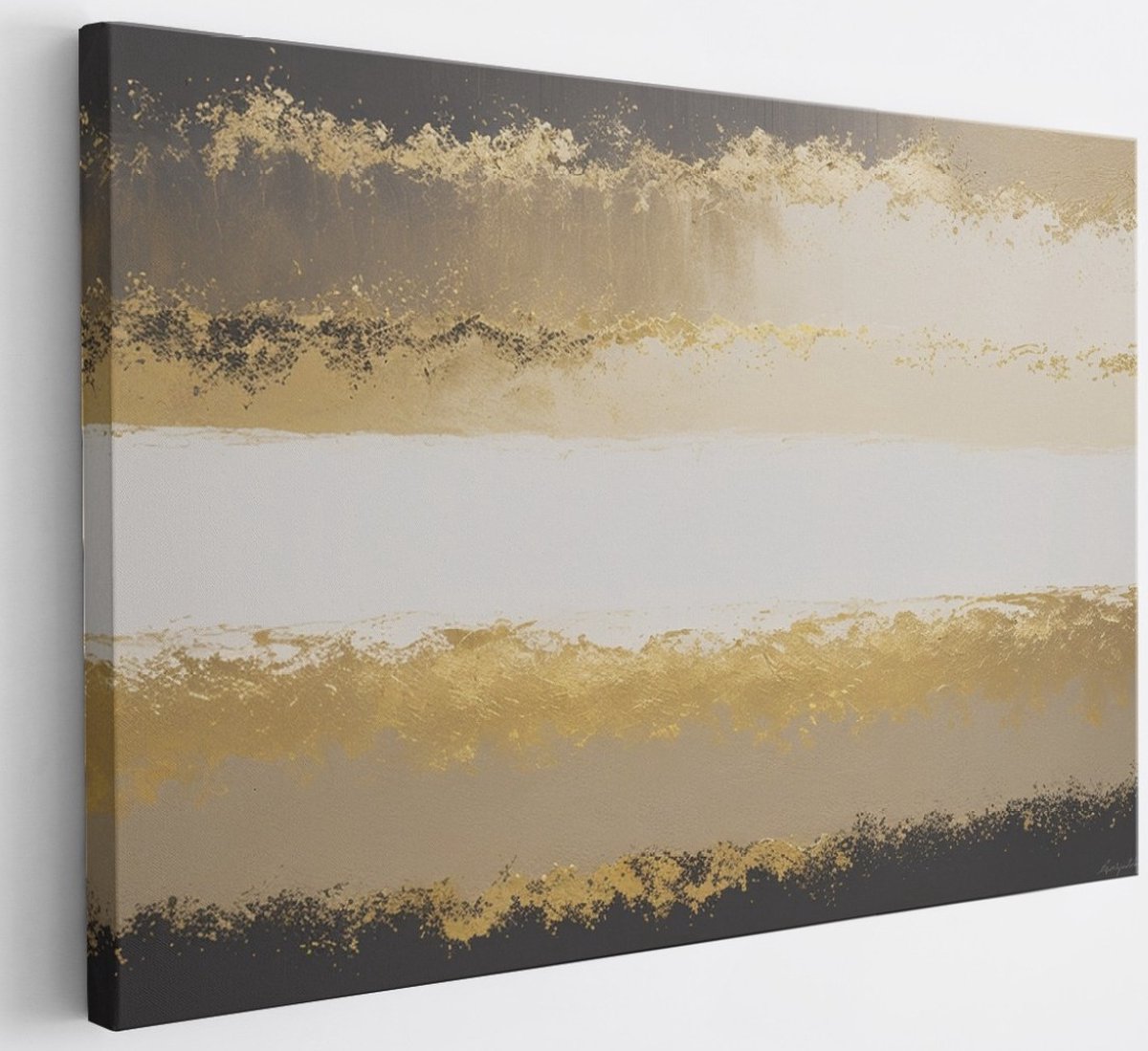 Saammp Canvas Schilderij - Strepen - Abstract - 50x40 - Foto op canvas - Wanddecoratie - Muurdecoratie Woonkamer - Slaapkamer decoratie - Canvas Print Multicolor