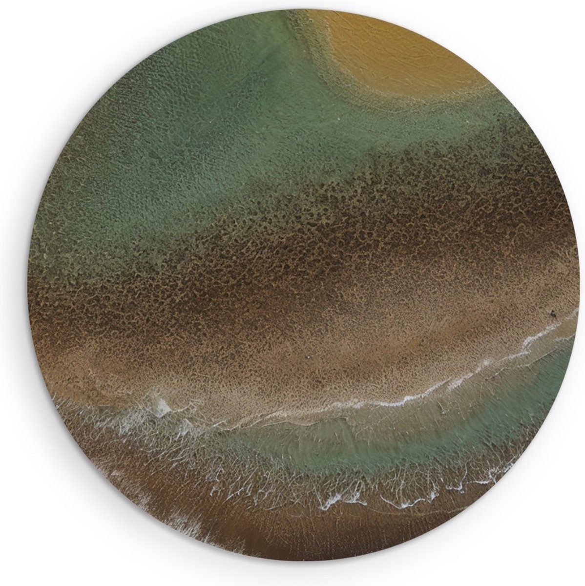 Saammp Muurcirkel Hout - Abstract - Bruin - Vormen - Ø 90 - Wandcirkel - Wanddecoratie Cirkel - muurdecoratie Woonkamer - Slaapkamer decoratie - Rond Schilderij