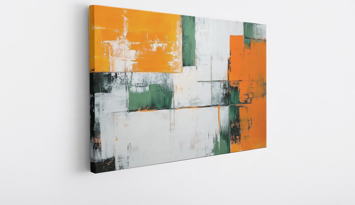 Saammp Canvas Schilderij - Vegen - Modern - Abstract - 60x40 - Foto op canvas - Wanddecoratie - Muurdecoratie Woonkamer - Slaapkamer decoratie - Canvas Print Multicolor
