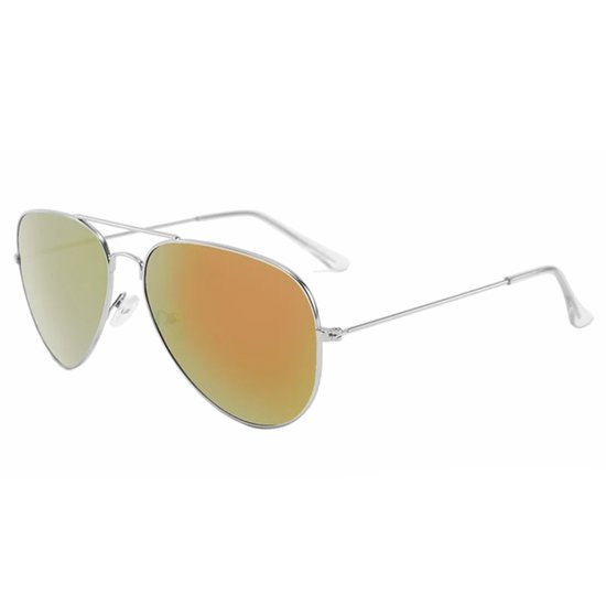 Fako Sunglasses® - Kinder Pilotenbril - Piloot Zonnebril - Jongens Zonnebril - Meisjes Zonnebril - Zilver - Rood van Fako Sunglasses® — afbeelding 3