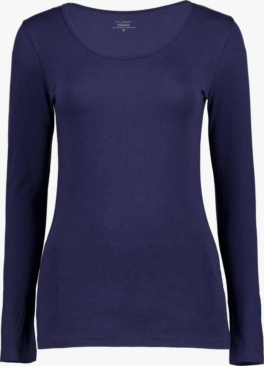 TwoDay dames shirt katoen blauw - Maat 3XL