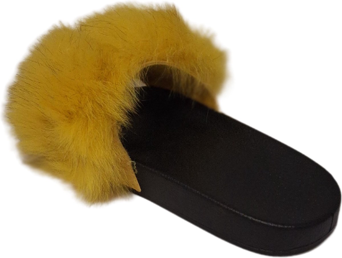 THE BOOTS-FLUFFY SLIPPER-YELLOW-SIZE 38