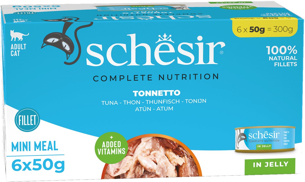 Schesir Kattenvoer Tonijn 6 x 50 gr