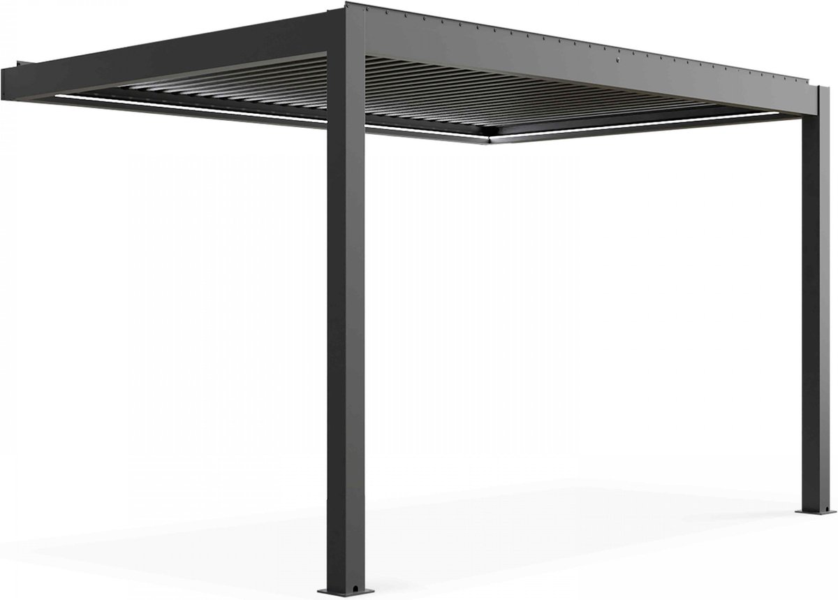 Oviala - Bioklimatische en gemotoriseerde pergola 3 x 4 x 25m grijs - Thebes