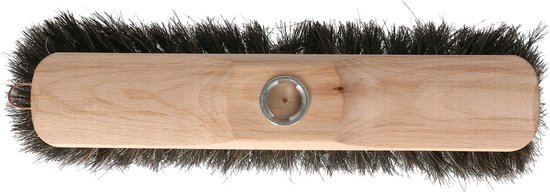 Zachte bezemkop - zwart - 28 cm - hout - binnen gebruik - Incl. metalen schroefdraad - kamerbezem - binnen bezem van Sorbo — afbeelding 3