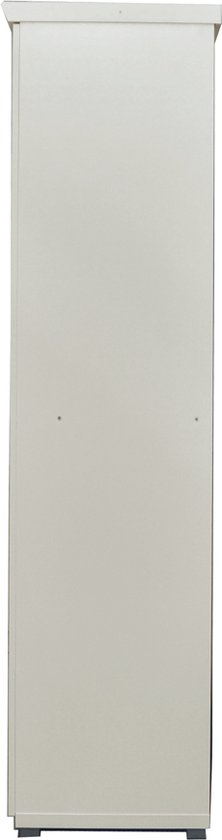 Armoire Interiax «Mila» – 4 Portes, 1 cintre et 6 Étagères | Blanc | 183x160x52cm