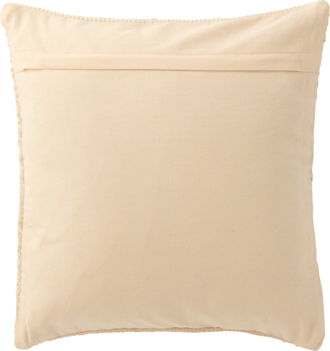 J-Line Kussen Breeze Strepen Gerecycleerd Katoen Creme/Zalm Beige