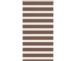 vidaXL - Zebra - rolgordijn - 85x100 - cm - stofbreedte - 80,9 - cm - polyester - bruin