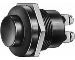 Contactschakelaar - 22mm - ON / OFF - 12V / 24V - Zwart