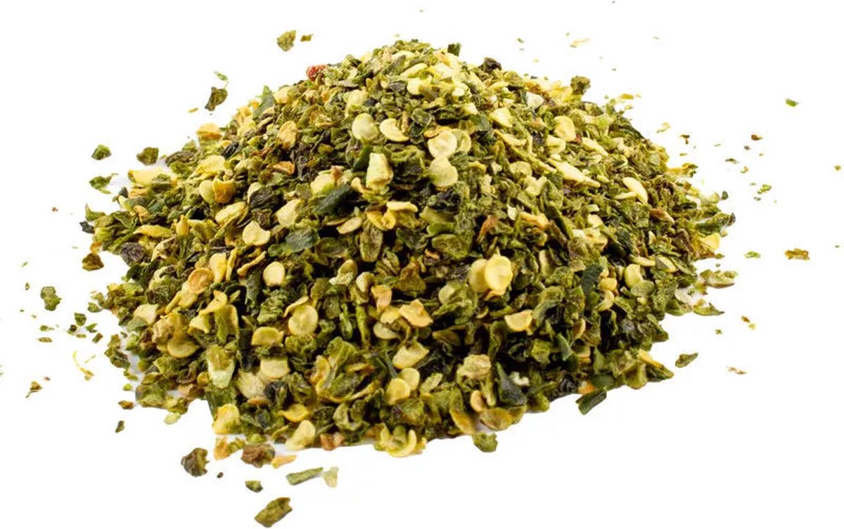Goedkoopste Tuana Kruiden - Jalapeno Vlokken Groen - Strooibus 90 Gram - Kruiden Zonder Zout - MP-J-0001