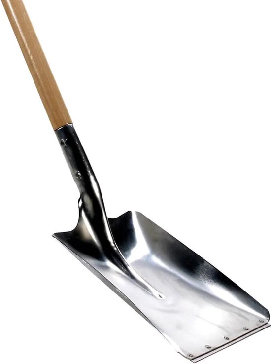 Talen Tools - Ballastschop - Karlstad - Aluminium - Met slijtstrip - Essenhouten steel - 135 cm van Talen Tools — afbeelding 2