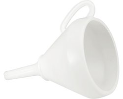 Universele trechter, Ø 350 mm, polyethyleen (HDPE), voedselveilig, met zeef, overlooprand en handvat